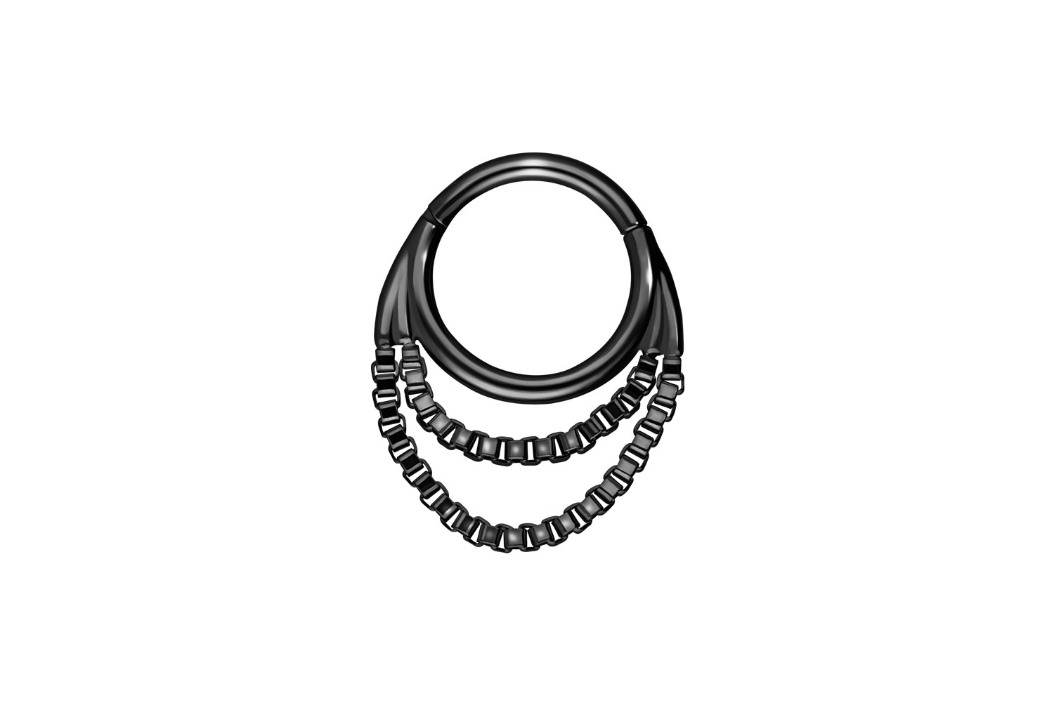 Chirurgenstahl Segmentring Clicker Piercing 2 KETTEN